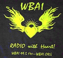 WBAI - Radio with Heart, logo by Sidney Smith